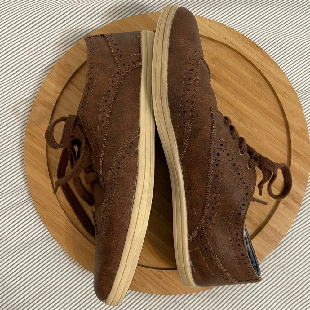 BEN SHERMAN‎ Nicholas wingtip Oxford sneakers chestnut brown Men’s 10
